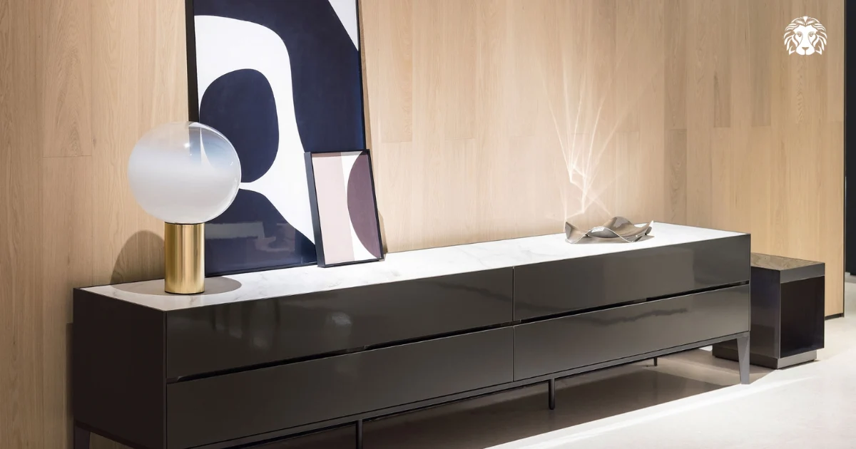 Tủ trang trí tạo sự thống nhất cho tổng thể không gian