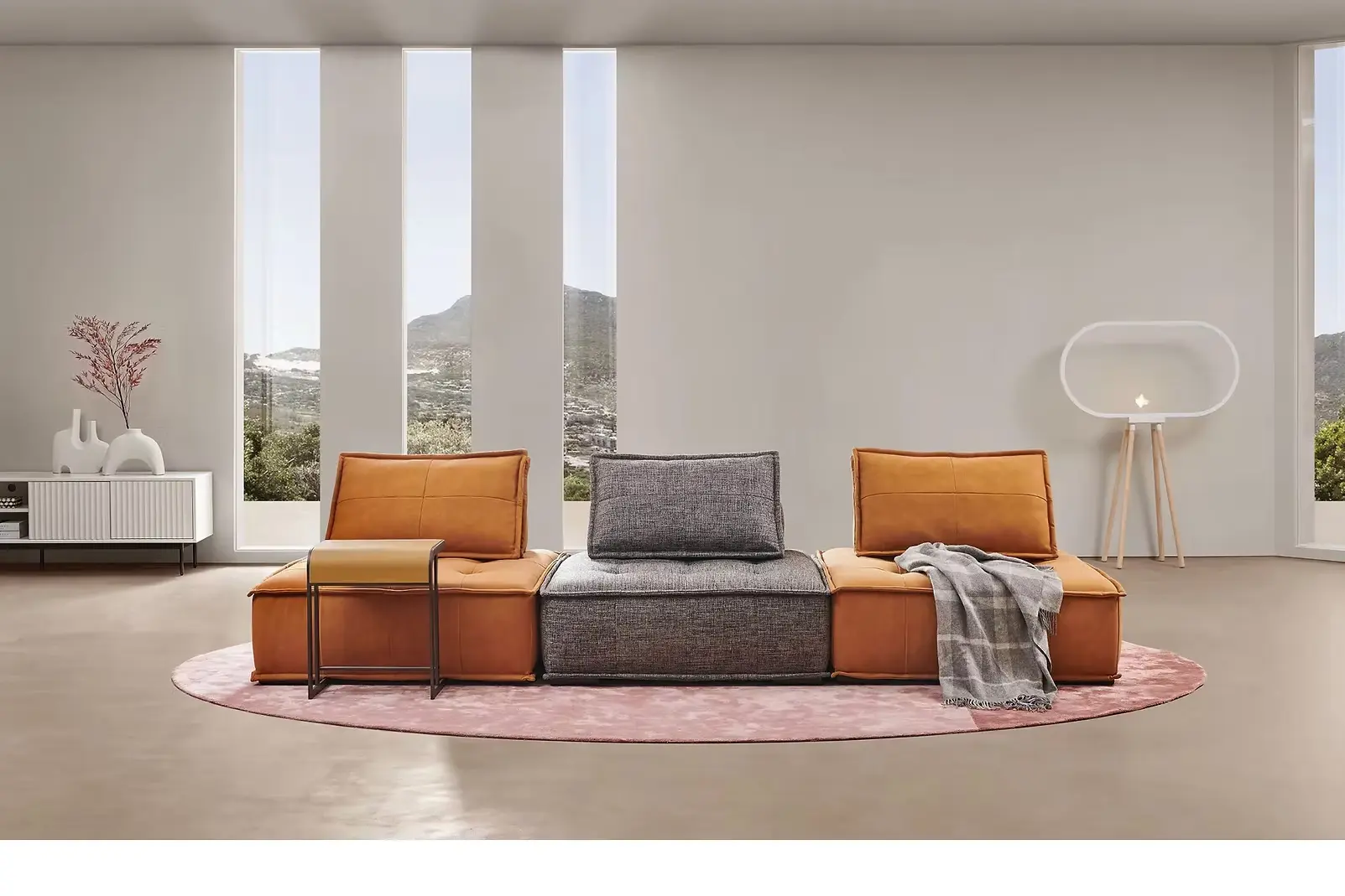 Sofa module bọc vải hiện đại – SS39207-1