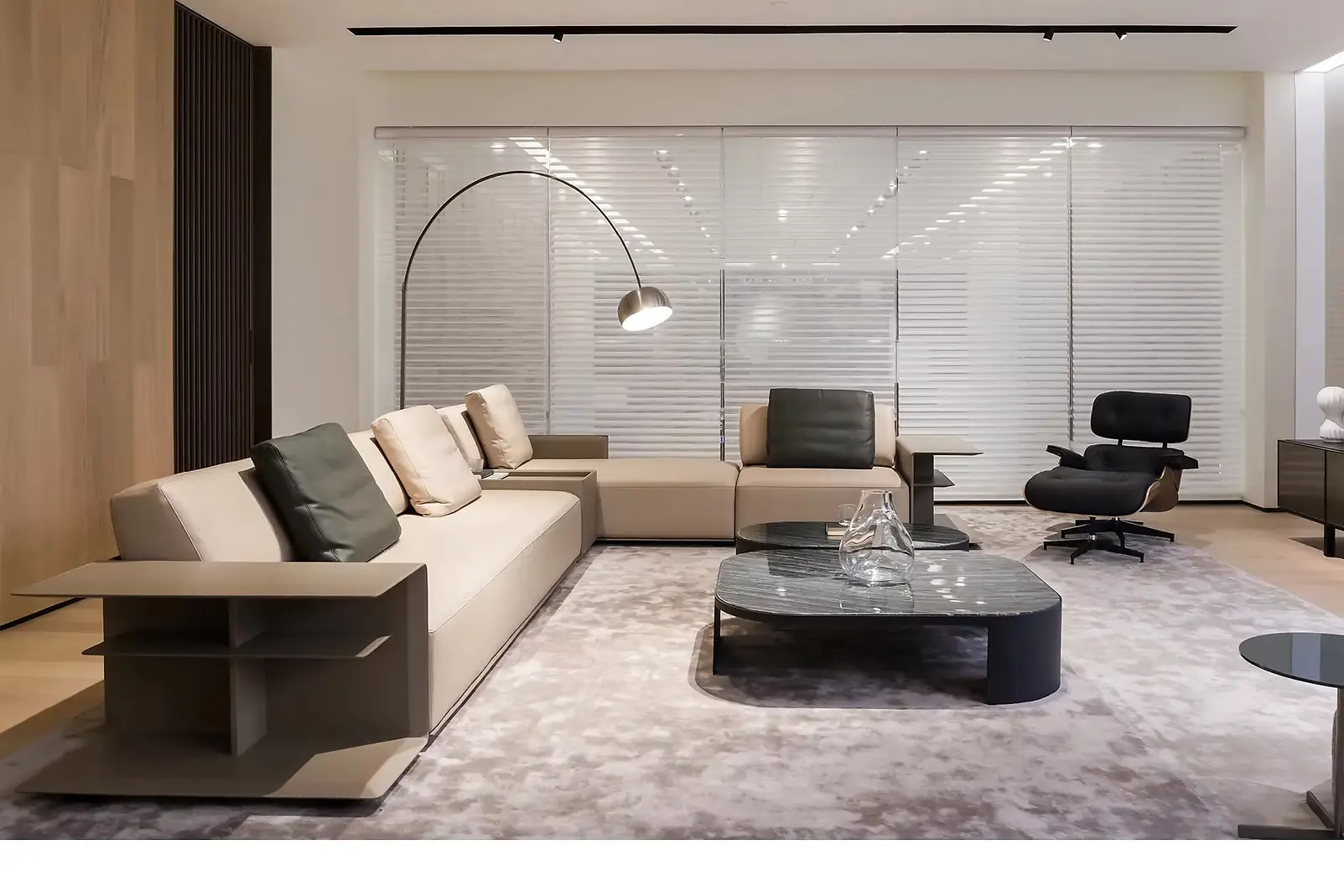 Sofa module bọc da thật kết hợp da thuộc cao cấp – CASSIOPEA