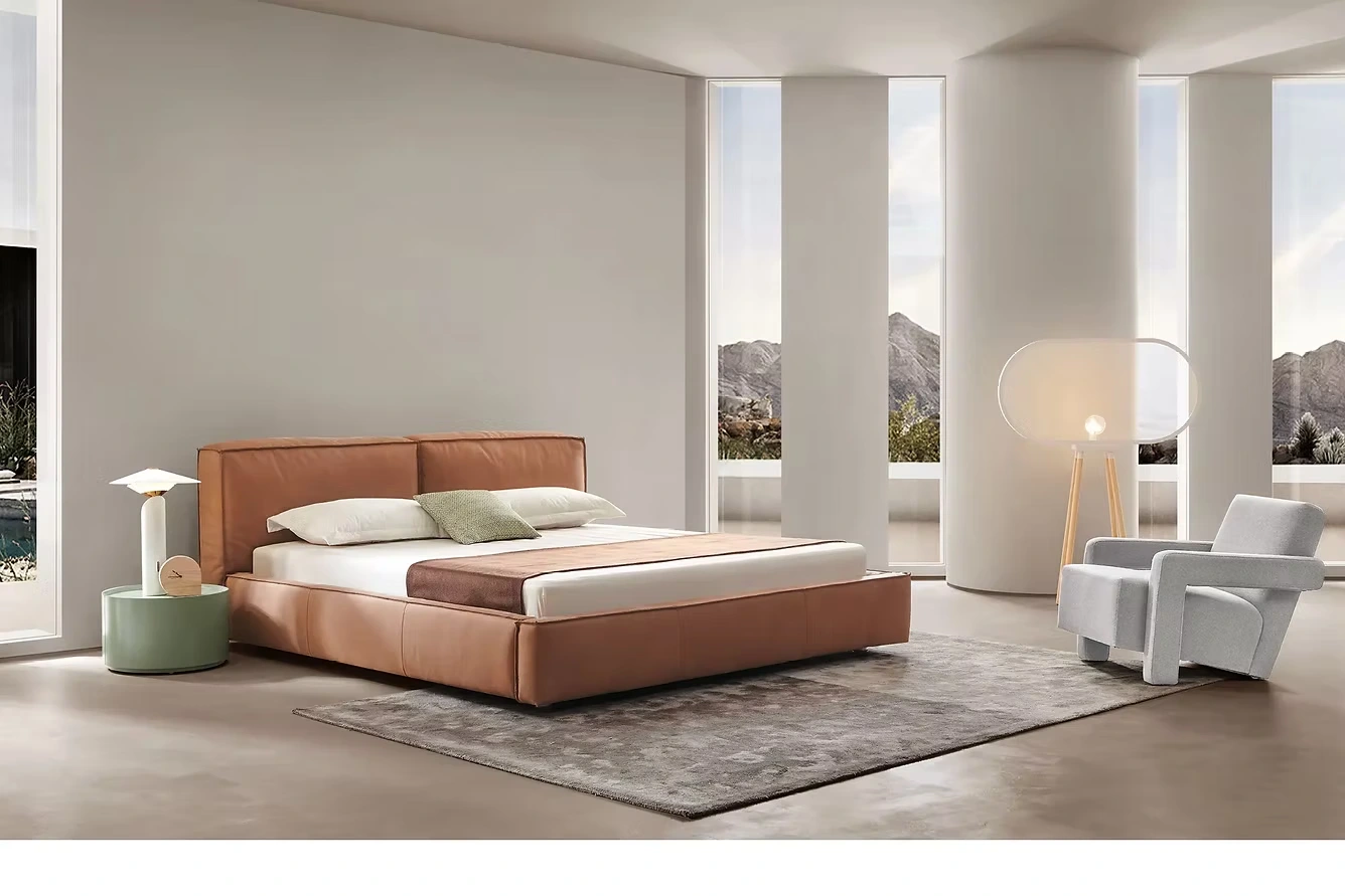 Giường bằng da lộn êm ái – BA39011