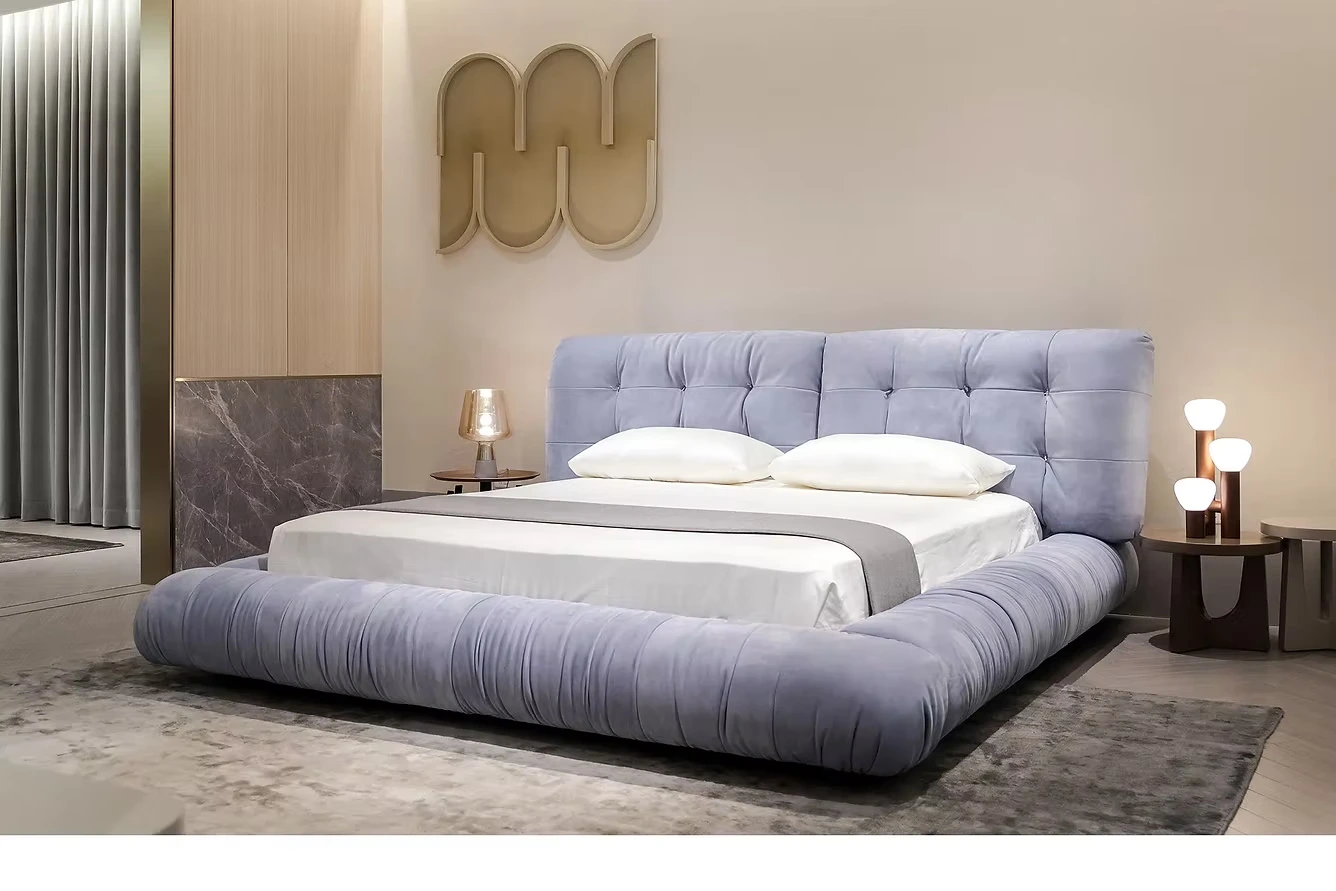 Giường bọc da lộn mềm mại – BA39100A