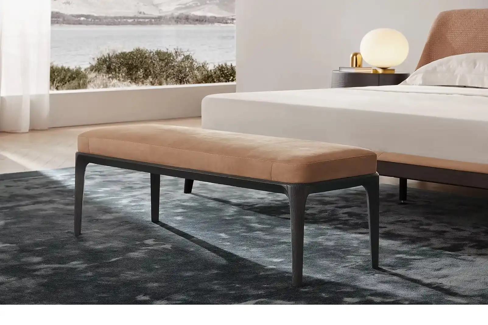 Ghế đôn bọc da thật tinh tế, đẳng cấp – MARYAN