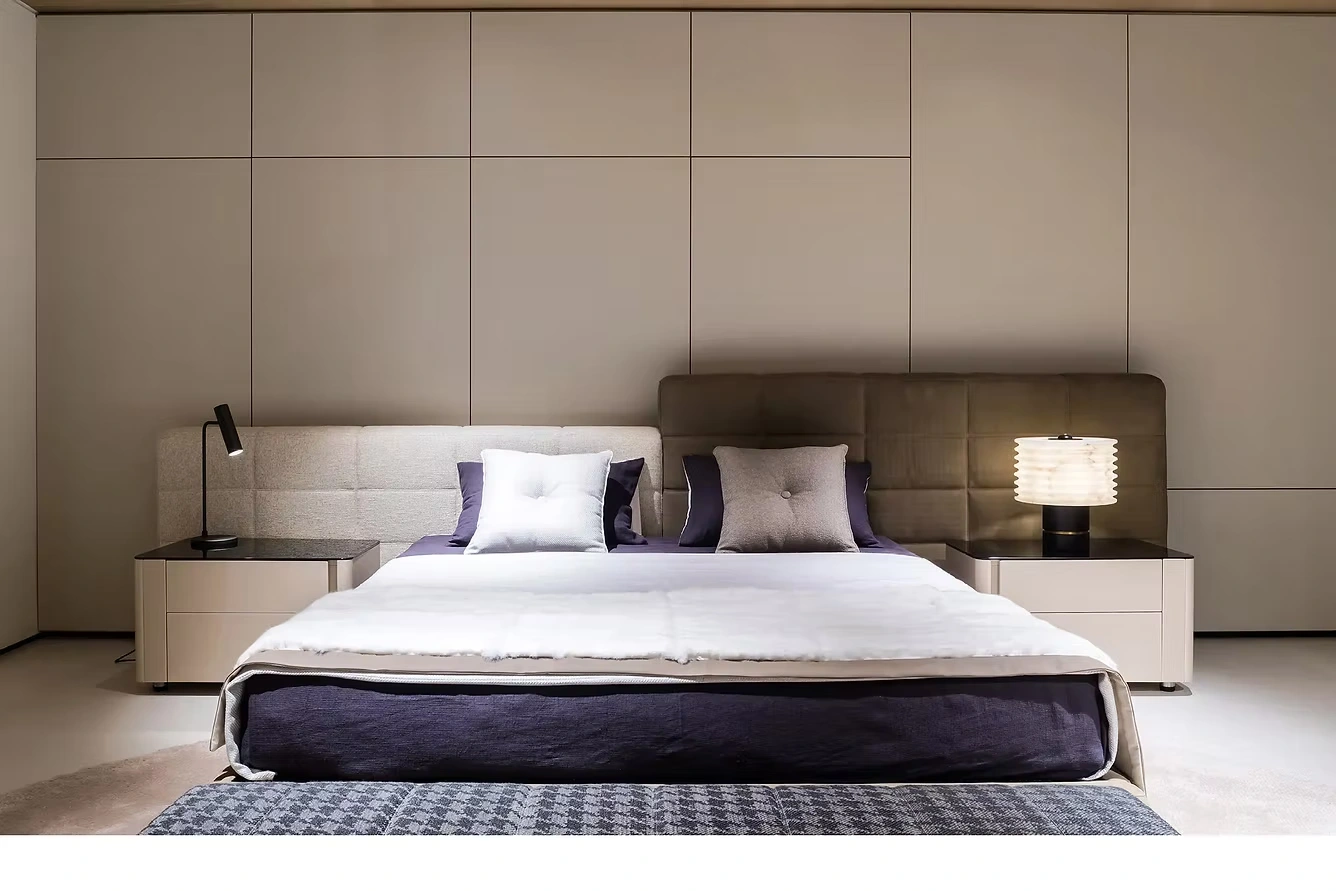 Giường bọc da thật êm ái, sang trọng – Lawrance