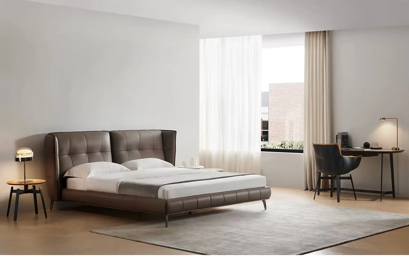 Giường bọc da sợi nhỏ hiện đại, cao cấp – NASA