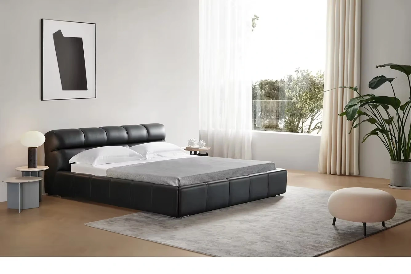 Giường bọc da thật cao cấp, bền chắc – TUFTY