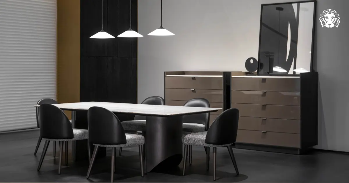 Nội thất phòng ăn có ghế bọc nệm ưu tiên êm và thoải mái