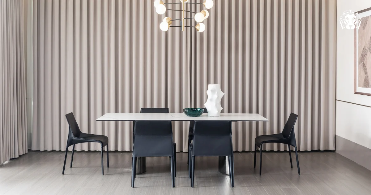 Nội thất phòng ăn hiện đại tối giản có điểm nhấn