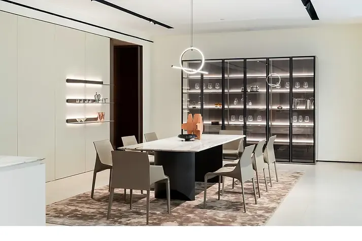 Bàn ăn mặt đá tự nhiên cao cấp – WEDGE