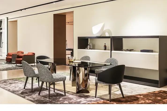 Bàn ăn mặt kính cao cấp – WEDGE