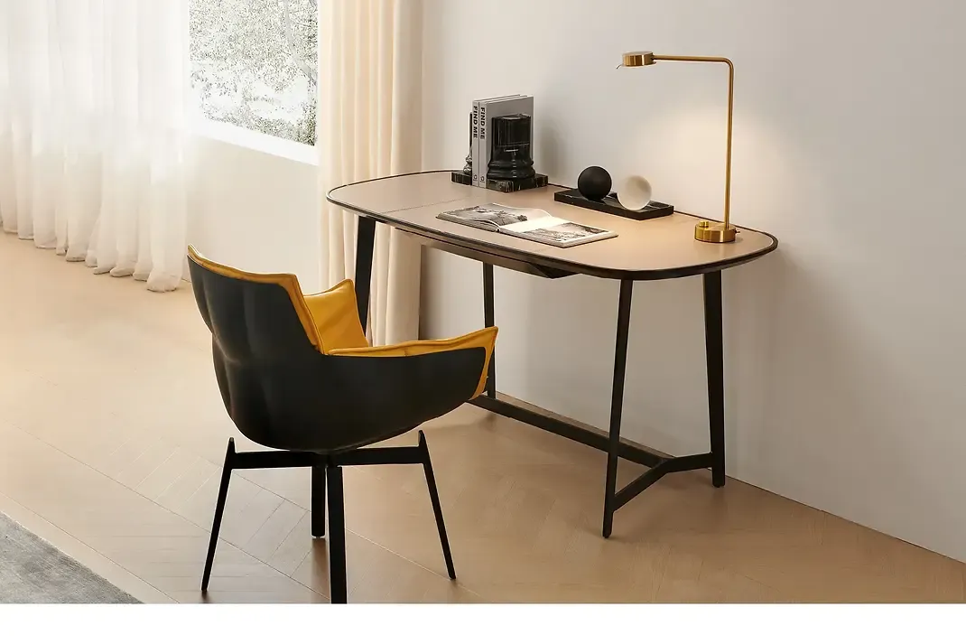 Bàn làm việc ván ép MDF kết hợp da thuộc sang trọng – GINGA