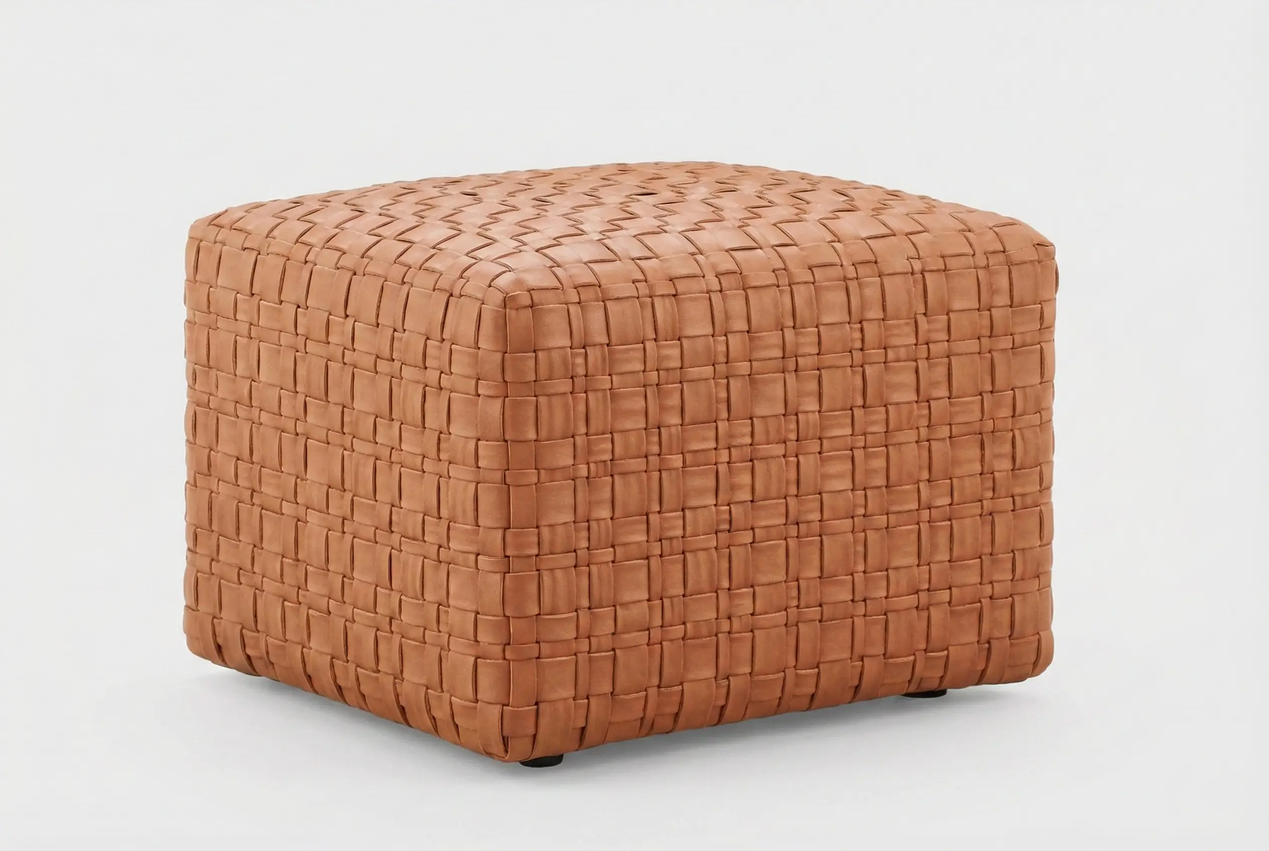 Ghế đôn bọc da sợi nhỏ, khung thép cacbon hiện đại – BOBI