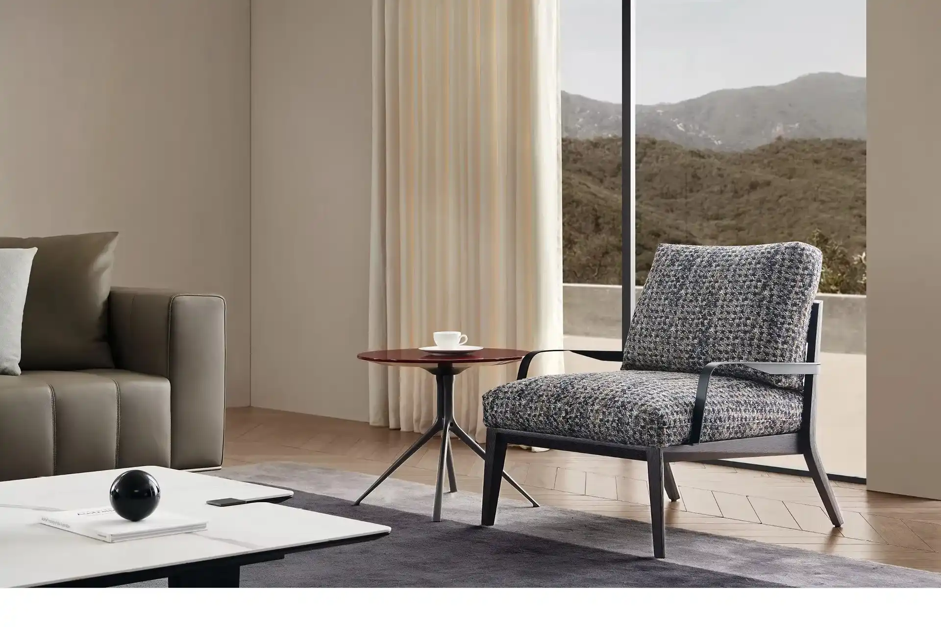 Ghế thư giãn vải thô hiện đại – Y6003