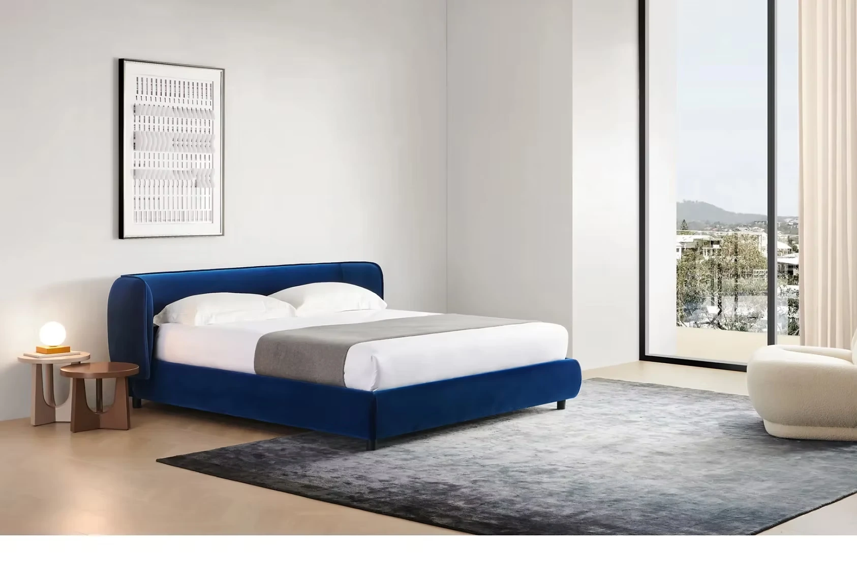 Giường vải nhung đẹp và hiện đại – MADGE