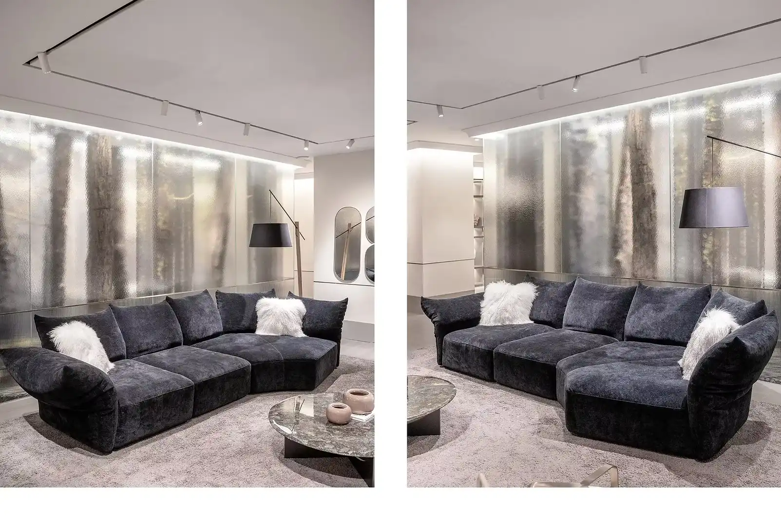 Sofa cong vải chenille êm ái – STANDARD