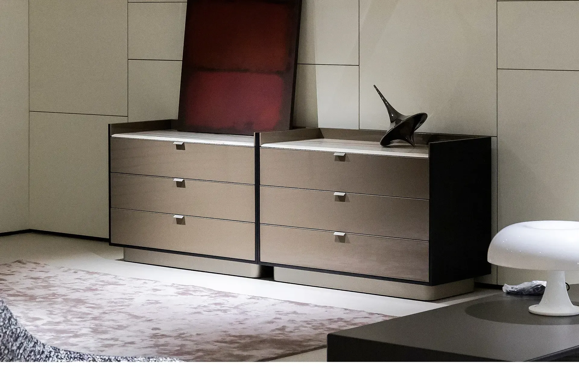 Tủ trang trí dáng thấp 1 tủ đơn, đá cẩm thạch tự nhiên – DREAMER