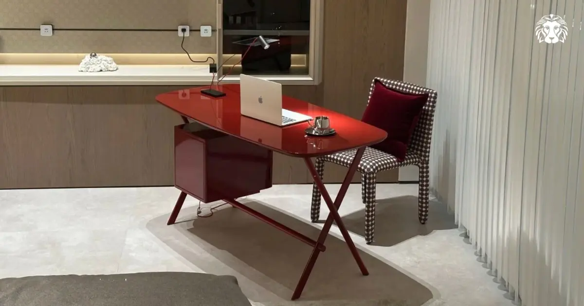 Bạn có thể chọn bàn làm việc bề mặt phủ sơn bóng giúp dễ vệ sinh