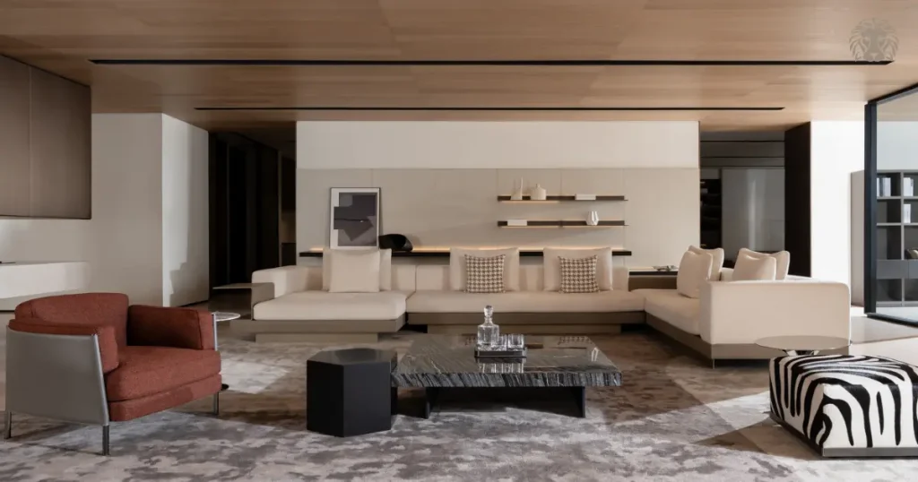 Bố trí ghế sofa cho phòng khách diện tích lớn (trên 25 m2)