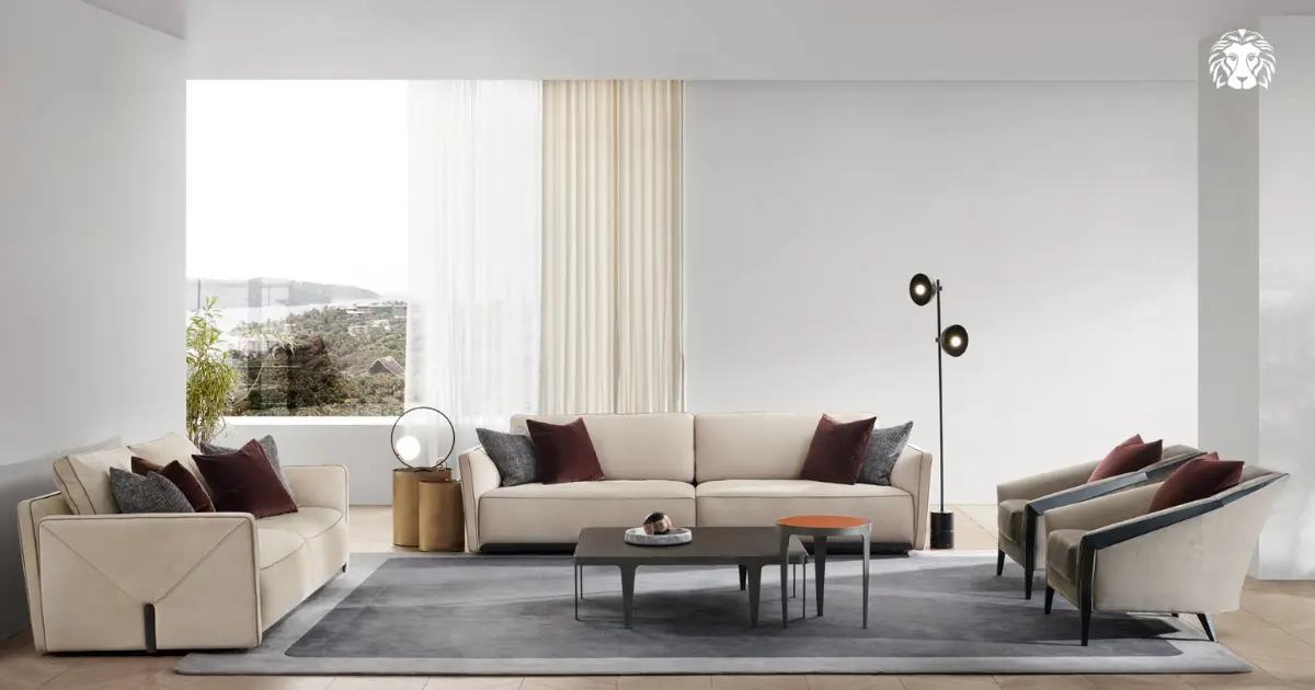 Ghế sofa đôi còn là yếu tố cân bằng không gian, giúp phòng khách trông hài hòa, sang trọng