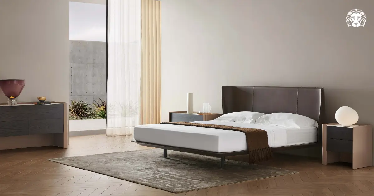 Không gian phòng ngủ với nội thất mang phong cách tối giản ấm áp