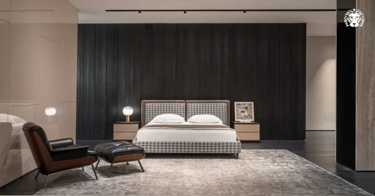 Không gian sang trọng xen lẫn hiện đại của phòng ngủ 