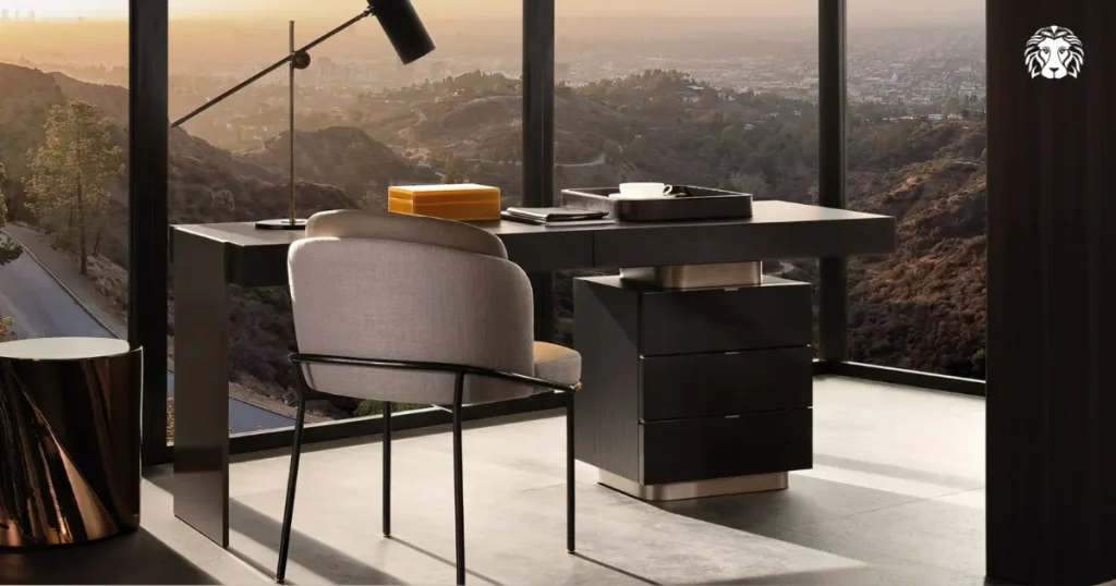 Phòng làm việc luxury mang tinh thần chuyên nghiệp, tinh giản và đẳng cấp
