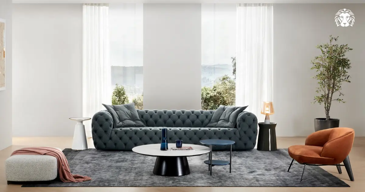 Sofa bo cong, form mềm, thiết kế hiện đại mang phong cách Contemporary