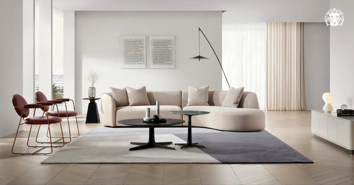 Sofa cong mang đến không gian thư giãn