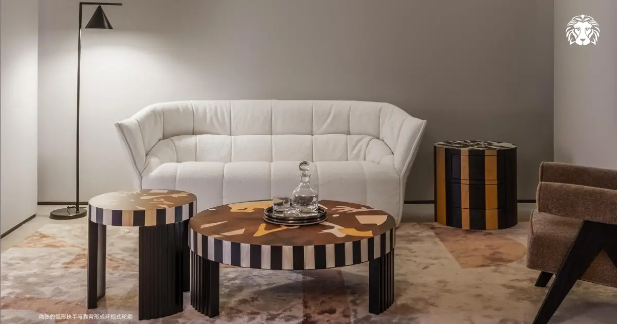 Sofa đôi phong cách hiện đại pha cổ điển