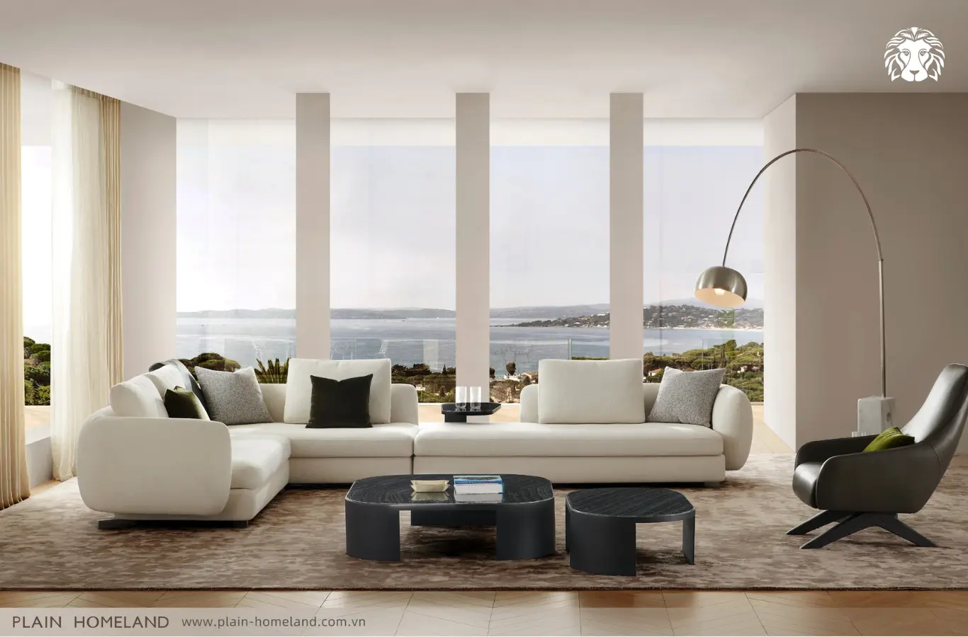 Sofa góc chữ L hoặc chữ U mang đến bạn cảm giác ấm cúng