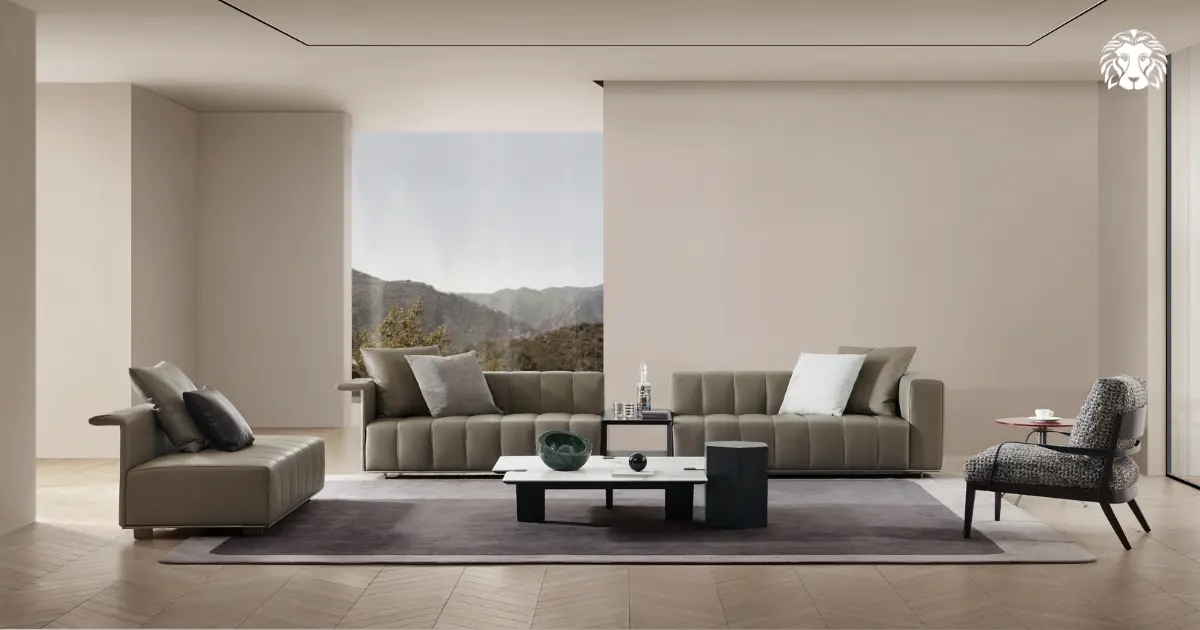 Sofa hiện đại bọc da thật mang đến sự cao cấp trong không gian nhà ở