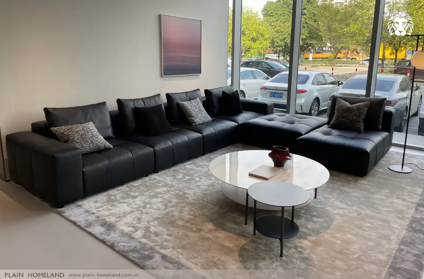 Sofa module da cho phòng khách thêm sang trọng và đẳng cấp