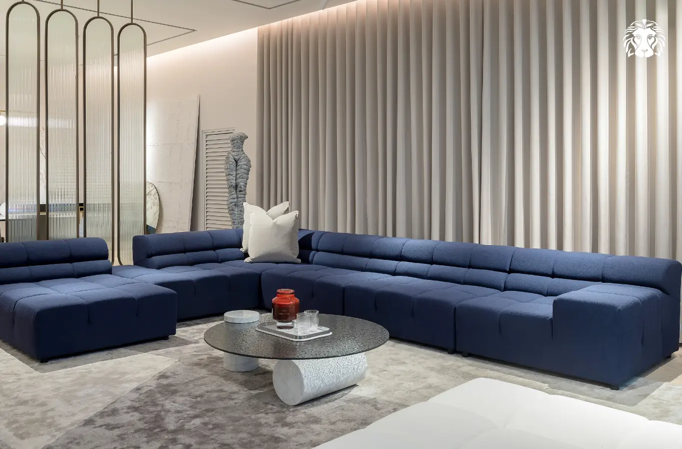 Sofa module nỉ giúp không gian trở nên sang ấm áp, êm ái và thư giãn