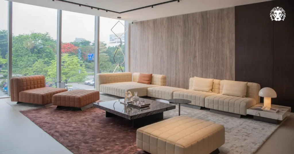 Sofa module phù hợp với không gian cần bố trí linh hoạt theo nhu cầu sử dụng
