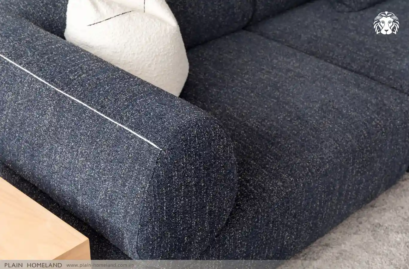Sofa vải bố mang lại cảm giác mộc mạc