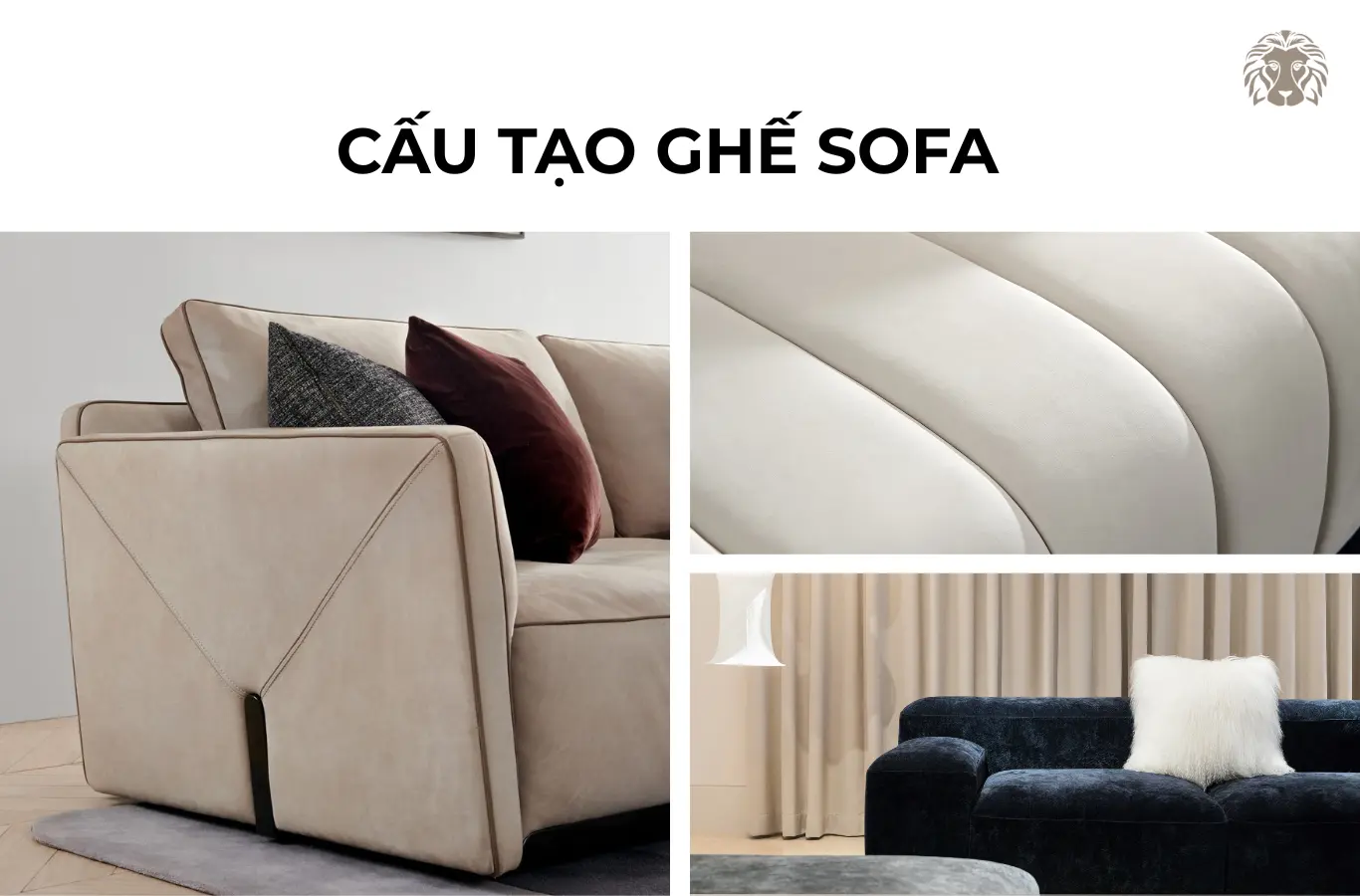 Cấu tạo ghế sofa gồm những bộ phận nào? Chi tiết từ khung đến lớp bọc