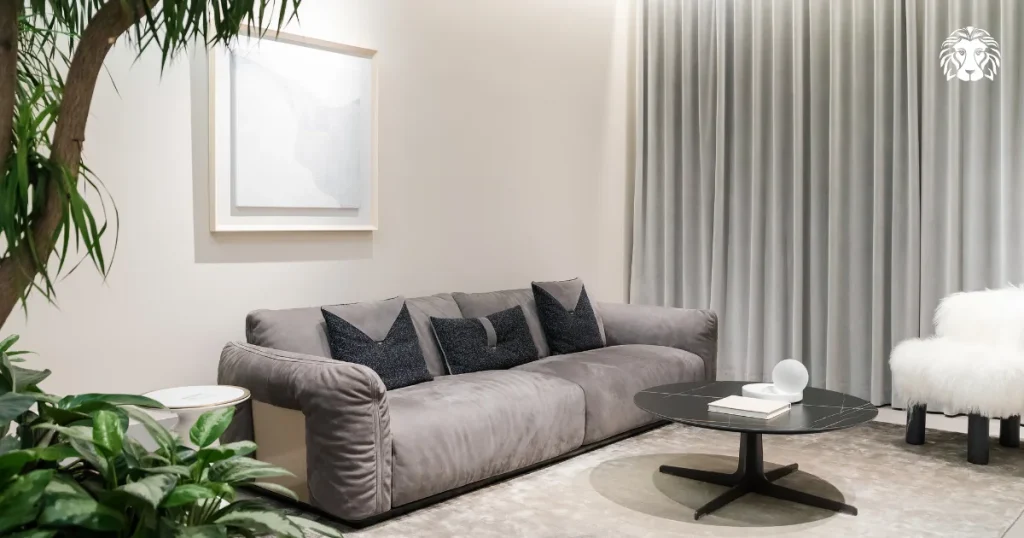 Phòng khách 20 - 25 m² thích hợp với sofa có kích thước gọn gàng, hài hòa