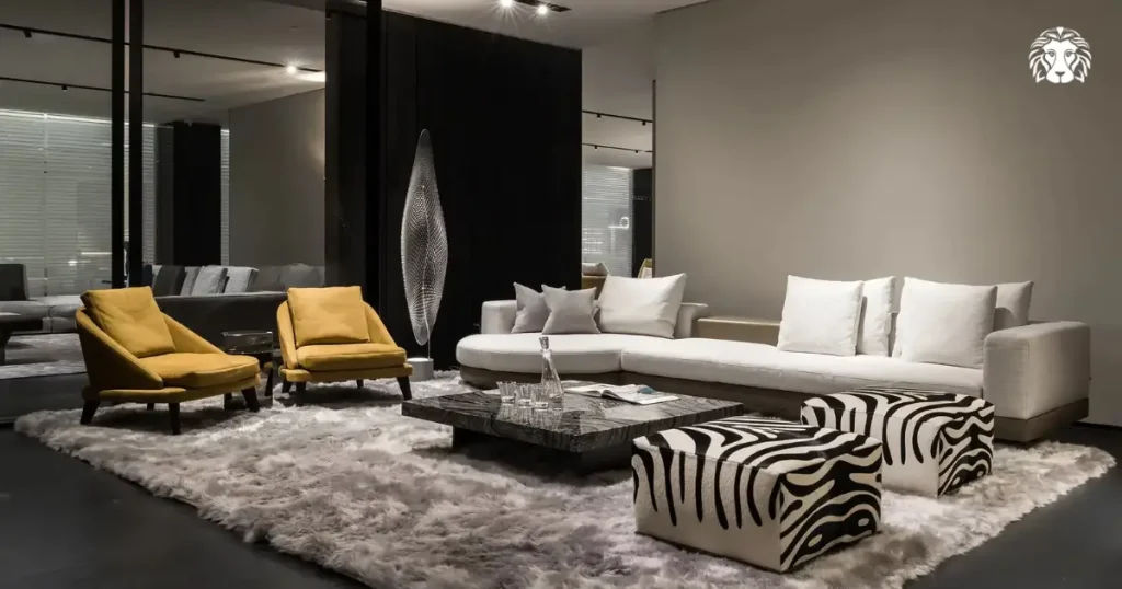 Sofa da Plain Homeland sử dụng da thật đạt chuẩn châu Âu, mang lại độ bền cao