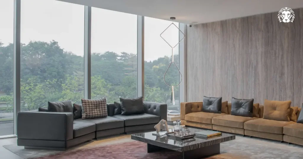 Sofa da thật mang cảm giác mềm mại, có độ đàn hồi tự nhiên