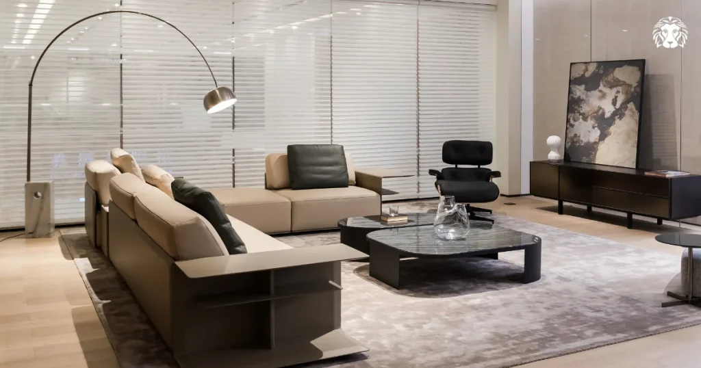 Sofa góc Luxury nổi bật với chất liệu cao cấp và đường nét tinh xảo