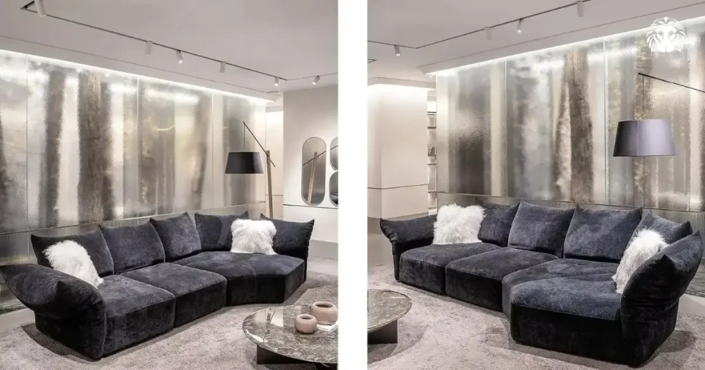 Sofa vải Chenille gây ấn tượng với bề mặt dệt dày, mềm mịn và có độ xù nhẹ đặc trưng