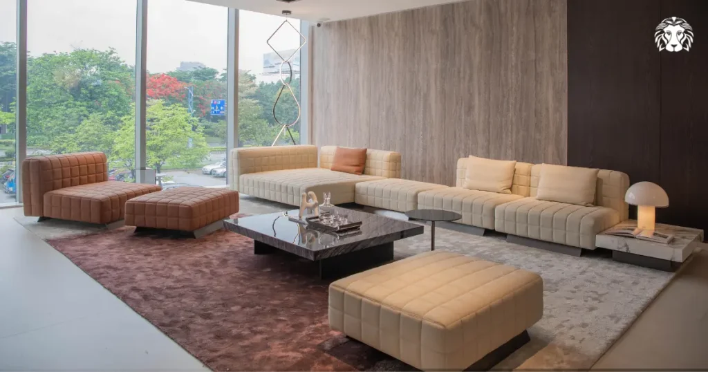 Sofa văng cho biệt thự, giúp tôn lên vẻ sang trọng và đẳng cấp cho không gian phòng khách
