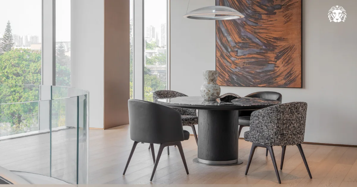 Thiết kế không góc cạnh giúp mọi người dễ dàng trò chuyện trong bữa ăn