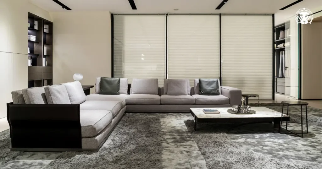 Thiết kế sofa góc cho phép bố trí nhiều chỗ ngồi hơn trong cùng một không gian