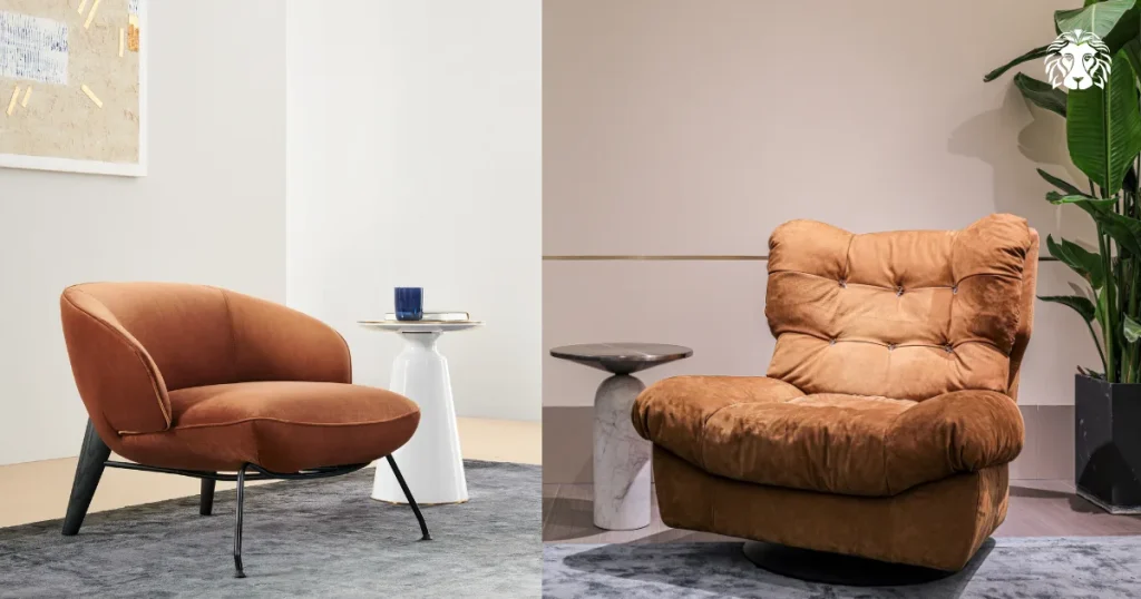 Các kiểu dáng sofa da nâu trên thị trường