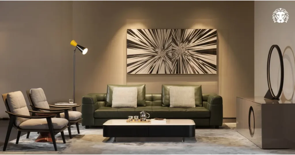 Ghế sofa màu xanh có đa dạng sắc độ khác nhau
