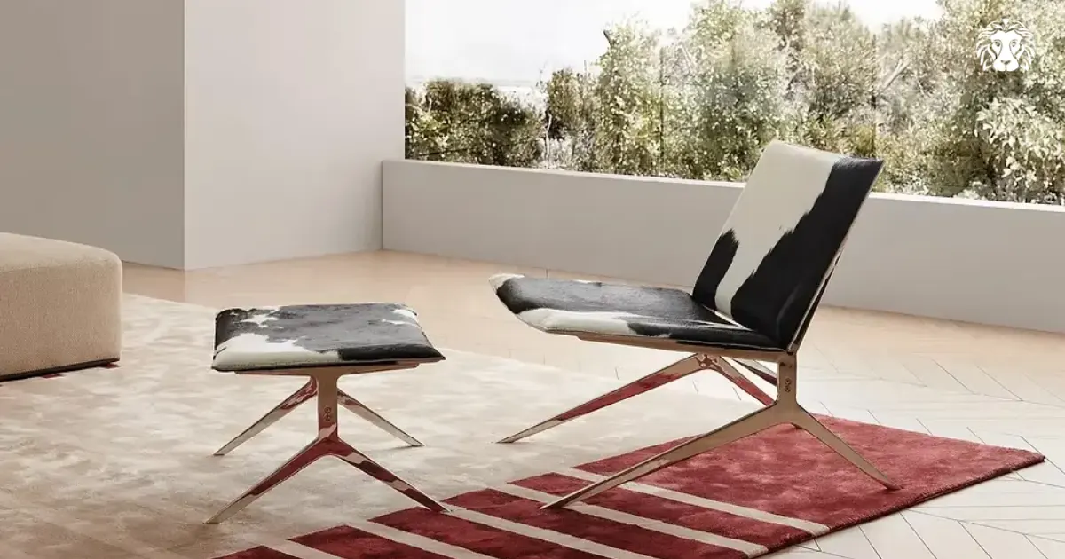 Mẫu ghế sofa đơn da bò Plain Homeland tạo điểm nhấn sang trọng cho không gian phòng khách