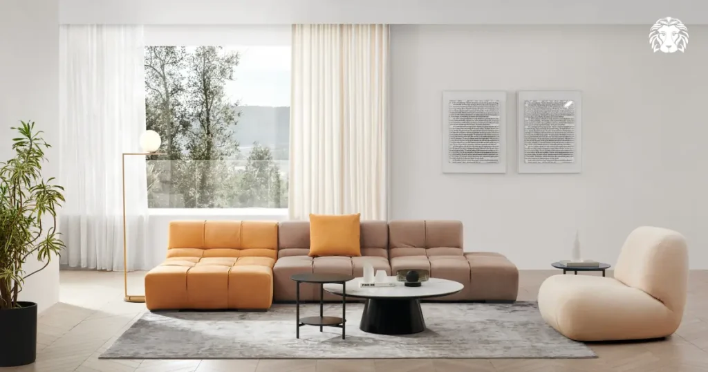 Sofa chữ L mini giúp tối ưu góc phòng
