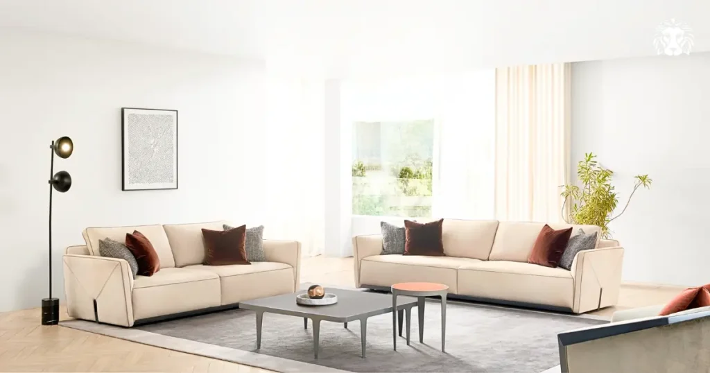 Sofa da với chất liệu mềm mại, dễ dàng vệ sinh
