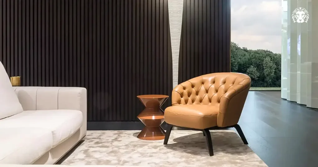 Sofa đơn bọc da phù hợp phong cách sang trọng với tuổi thọ cao
