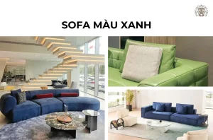 sofa màu xanh
